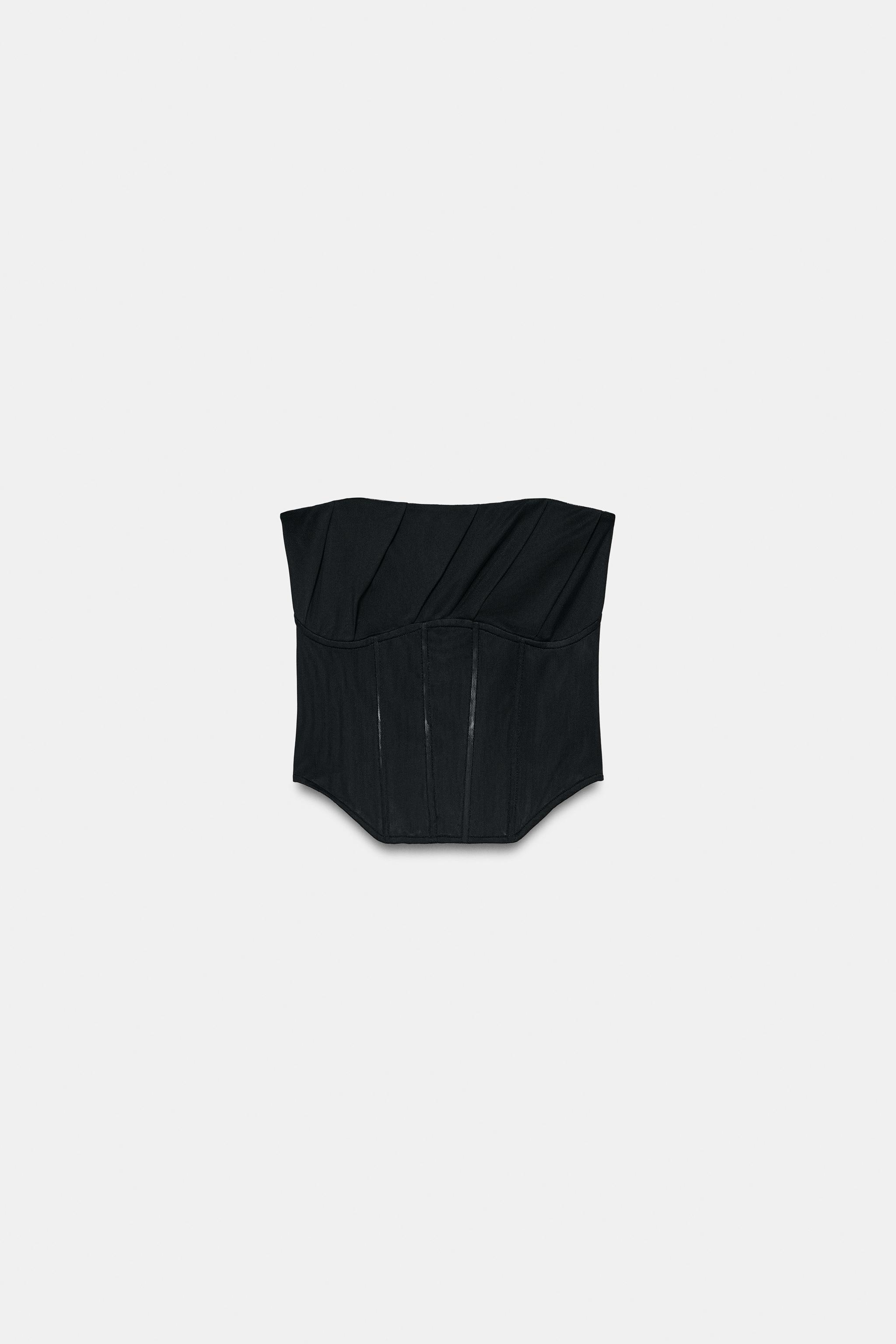 CORSET EN TULLE DRAPÉ